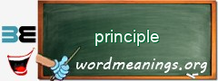 WordMeaning blackboard for principle